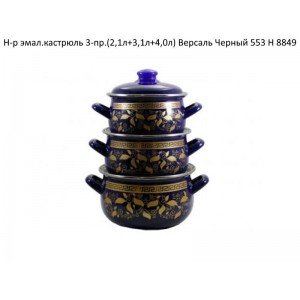 Н-р кастр.емал. (3шт) (2.1+3.1+4л) Срібло 16658