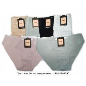 Труси жін. Cotton з мереживом. р.46-48  №8390