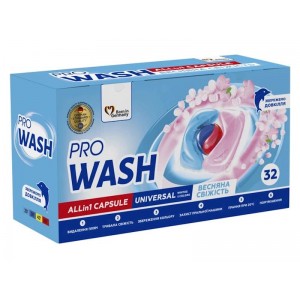 Гель кап. PRO Wash  32шт  універсал Весняна свіжість