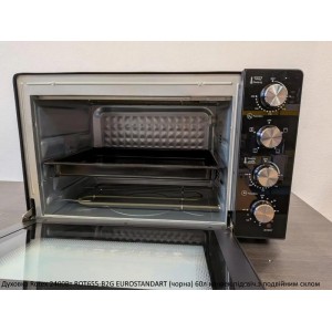 Духовка Rotex 2400Вт ROT655-B2G EUROSTANDART (чорна) 60л конвек.підсвіч.з подвійним склом