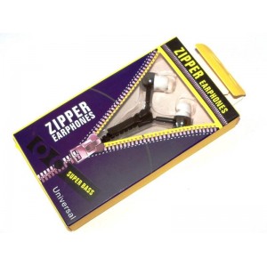 Навушники з мікрофоном Zipper (Блискавка) у коробці    9409