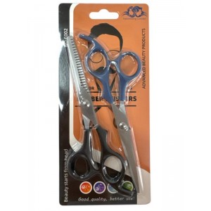 Ножиці перукарські в наборі 2шт (для стрижки+філіровочні)  17см С002 кнопа