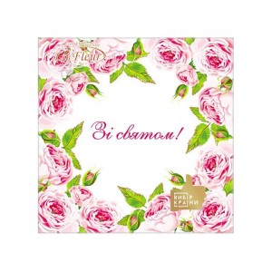 Серветка LUXY (33*33) 2-шар. 16шт Трояндова рамка