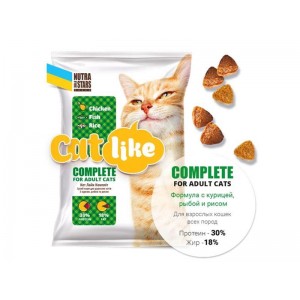 Кет Лайк Компліт з куркою,рибою корм д/дорослих котів 10 кг