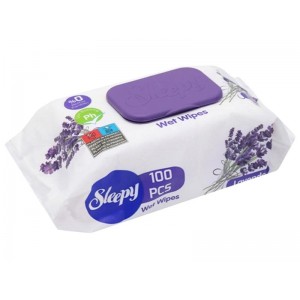 Серветка вол.120шт SLEEPY Lavender з клапан