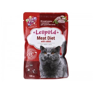 ЛЕОПОЛЬД  Кролик  д/дорослих котів  100гр