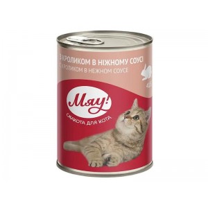 МЯУ в БАНЦІ Кролик  в ніжному соусі д/дорослих котів   415гр