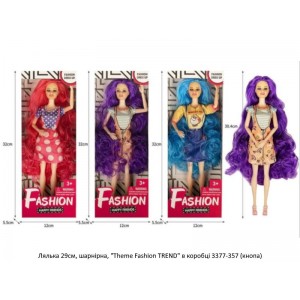 Лялька 29см, шарнірна, "Theme Fashion TREND"  в коробці  3377-357  (кнопа)