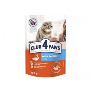 Клуб 4 Лапи З Лососем у желе  д/дорослих котів  85гр